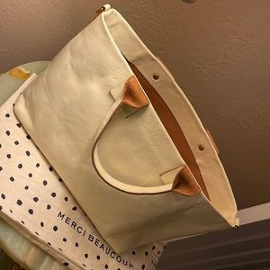 Clare V white leather bag - good condition - leather